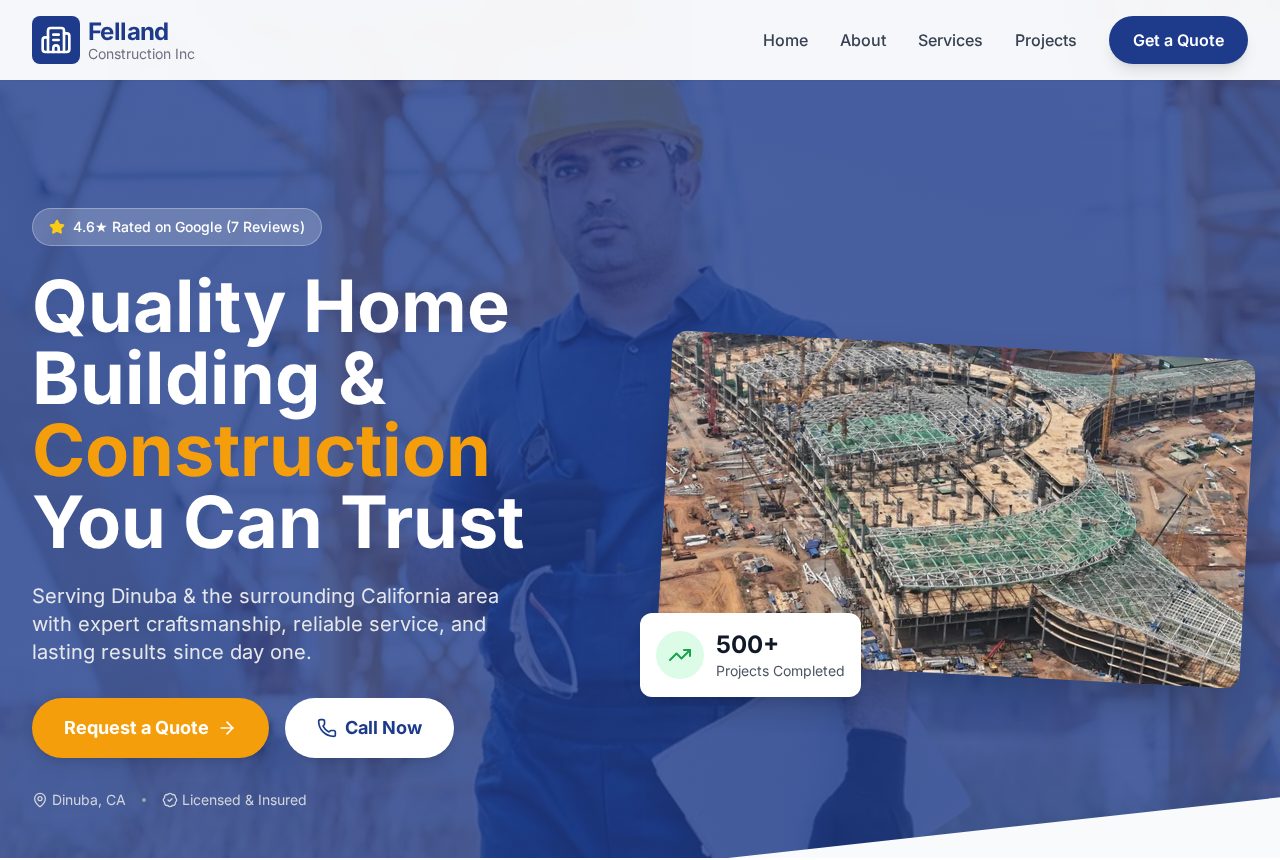 Felland Construction live site