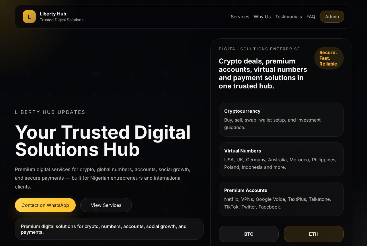Liberty Hub Updates live site